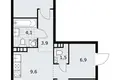 3 room apartment 60 m² Vnukovo, Russia