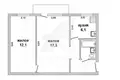 Квартира 2 комнаты 43 м² Мухавецкий сельский Совет, Беларусь