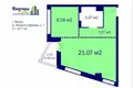 2 room apartment 45 m² Minsk, Belarus