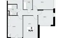 3 room apartment 80 m² Northern Administrative Okrug, Russia