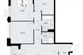 Квартира 3 комнаты 75 м² район Троицк, Россия