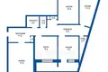 4 room apartment 81 m² Barysaw, Belarus
