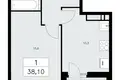 1 room apartment 38 m² poselenie Sosenskoe, Russia