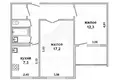 2 room apartment 49 m² Vieljamovicy, Belarus