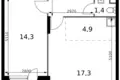 Квартира 2 комнаты 50 м² Сапроново, Россия