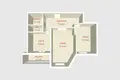 Квартира 2 комнаты 57 м² Минск, Беларусь