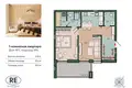 Appartement 1 chambre 57 m² Kaliningrad, Russie