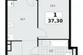 Wohnung 1 Zimmer 37 m² Nördlicher Verwaltungsbezirk, Russland