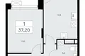 Mieszkanie 1 pokój 37 m² poselenie Sosenskoe, Rosja