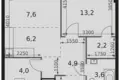 Mieszkanie 2 pokoi 46 m² Moskwa, Rosja