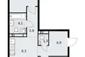 3 room apartment 59 m² Vnukovo, Russia