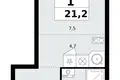 Квартира 1 комната 21 м² поселение Сосенское, Россия