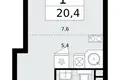 Квартира 1 комната 20 м² поселение Сосенское, Россия