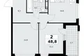 Квартира 2 комнаты 49 м² Москва, Россия