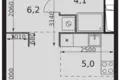 Студия 1 комната 30 м² Москва, Россия