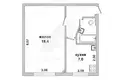 Wohnung 1 zimmer 33 m² Muchaviecki sielski Saviet, Belarus