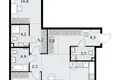 3 room apartment 91 m² Kommunarka, Russia