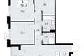 Wohnung 3 zimmer 75 m² Troizk, Russland