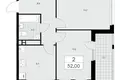 Mieszkanie 2 pokoi 52 m² poselenie Sosenskoe, Rosja