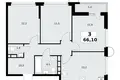 3 room apartment 66 m² Postnikovo, Russia