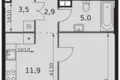 Mieszkanie 1 pokój 36 m² North-Western Administrative Okrug, Rosja