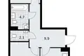 Квартира 2 комнаты 57 м² район Троицк, Россия
