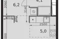 1 room studio apartment 30 m² Moscow, Russia