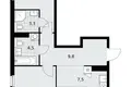 3 room apartment 61 m² poselenie Sosenskoe, Russia