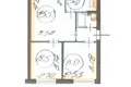 3 room apartment 42 m² okrug Avtovo, Russia