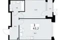 Квартира 1 комната 43 м² район Троицк, Россия