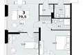 3 room apartment 80 m² Kommunarka, Russia