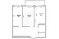2 room apartment 61 m² Muchaviecki sielski Saviet, Belarus