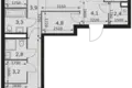 Wohnung 2 zimmer 84 m² Moskau, Russland