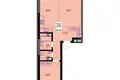 2 room apartment 66 m² Minsk, Belarus