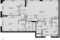 Квартира 3 комнаты 79 м² Москва, Россия