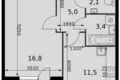 Квартира 1 комната 41 м² Развилка, Россия