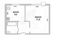 Квартира 1 комната 20 м² Брест, Беларусь