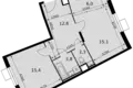 Mieszkanie 2 pokoi 56 m² Razvilka, Rosja