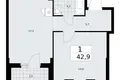 Wohnung 1 zimmer 43 m² Troizk, Russland