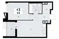 1 room apartment 39 m² poselenie Sosenskoe, Russia