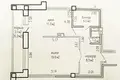 1 room apartment 44 m² Minsk, Belarus