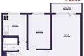 2 room apartment 39 m² Salihorsk, Belarus