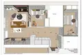 4 room apartment 58 m² in Warsaw, Poland