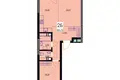 Appartement 2 chambres 66 m² Minsk, Bélarus