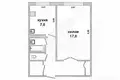 1 room apartment 37 m² Muhavecki selski Savet, Belarus