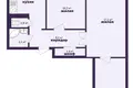 3 room apartment 63 m² Salihorsk, Belarus