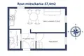 Appartement 2 chambres 37 m² Poznan, Pologne