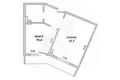 Appartement 1 chambre 37 m² Muchaviecki sielski Saviet, Bélarus