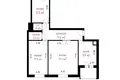 3 room apartment 69 m² Minsk, Belarus