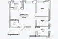 3 room apartment 61 m² Minsk, Belarus